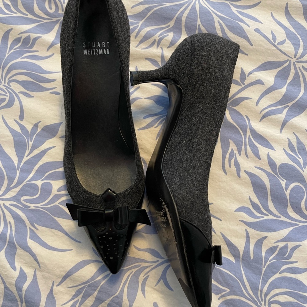 Gently Worn Stuart Weitzman Wool/Leather/Patent L… - image 8